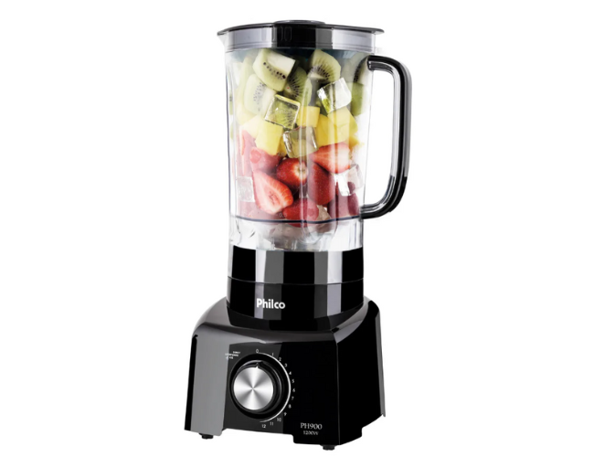 Liquidificador Philco 1200W 3L 12 Velocidades Preto PH900