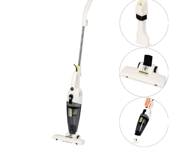 Aspirador De Pó Vertical 2 Em 1 Karcher Vcl 1 Filtro Hepa